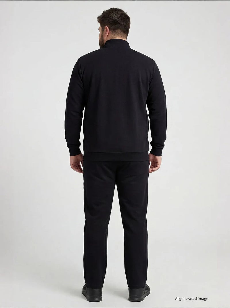 Conjunto active masculino em mistura de algodão tommy Preto - Kiabi