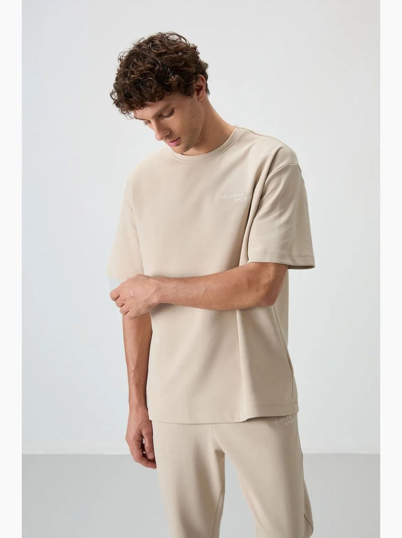 Conjunto active oversize em algodão e poliéster para homem tommy Bege-argila - Kiabi