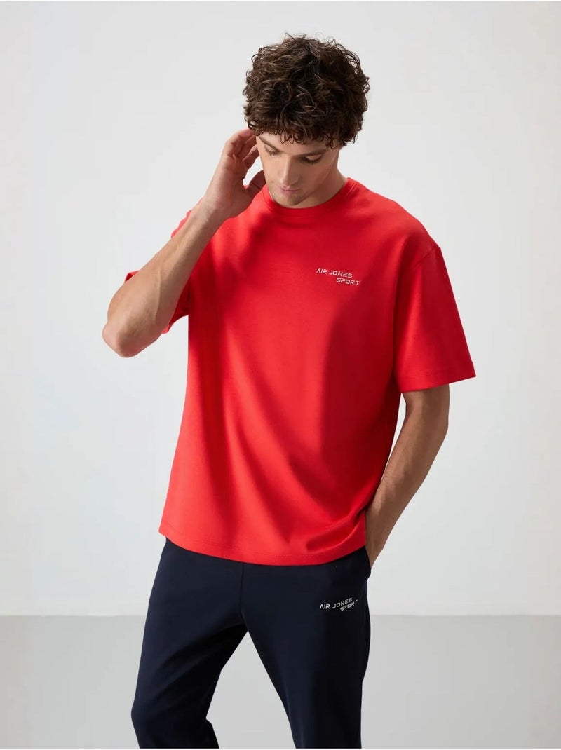 Conjunto active oversize em algodão e poliéster para homem tommy Vermelho - Kiabi