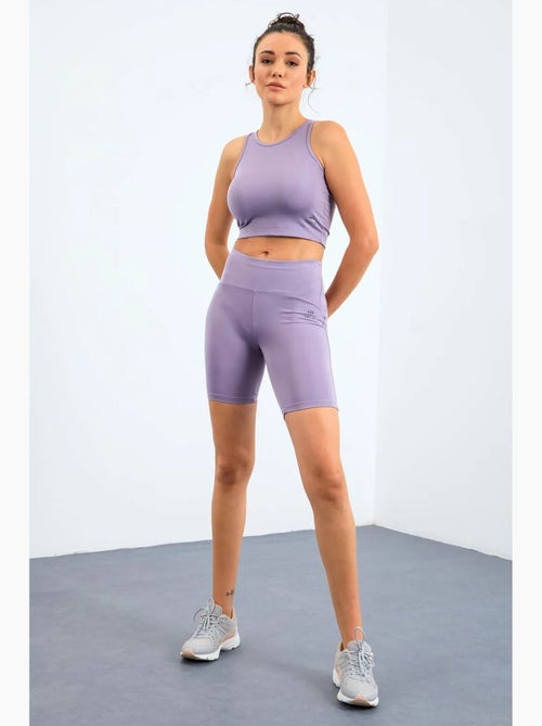 Conjunto active sem mangas com decote redondo e calções de ciclismo tommy - Kiabi