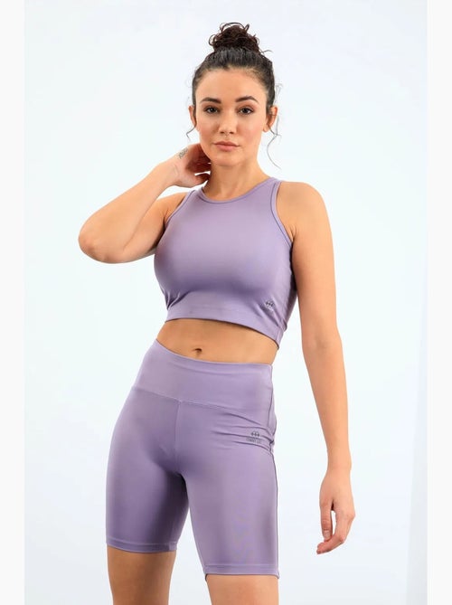 Conjunto active sem mangas com decote redondo e calções de ciclismo tommy - Kiabi