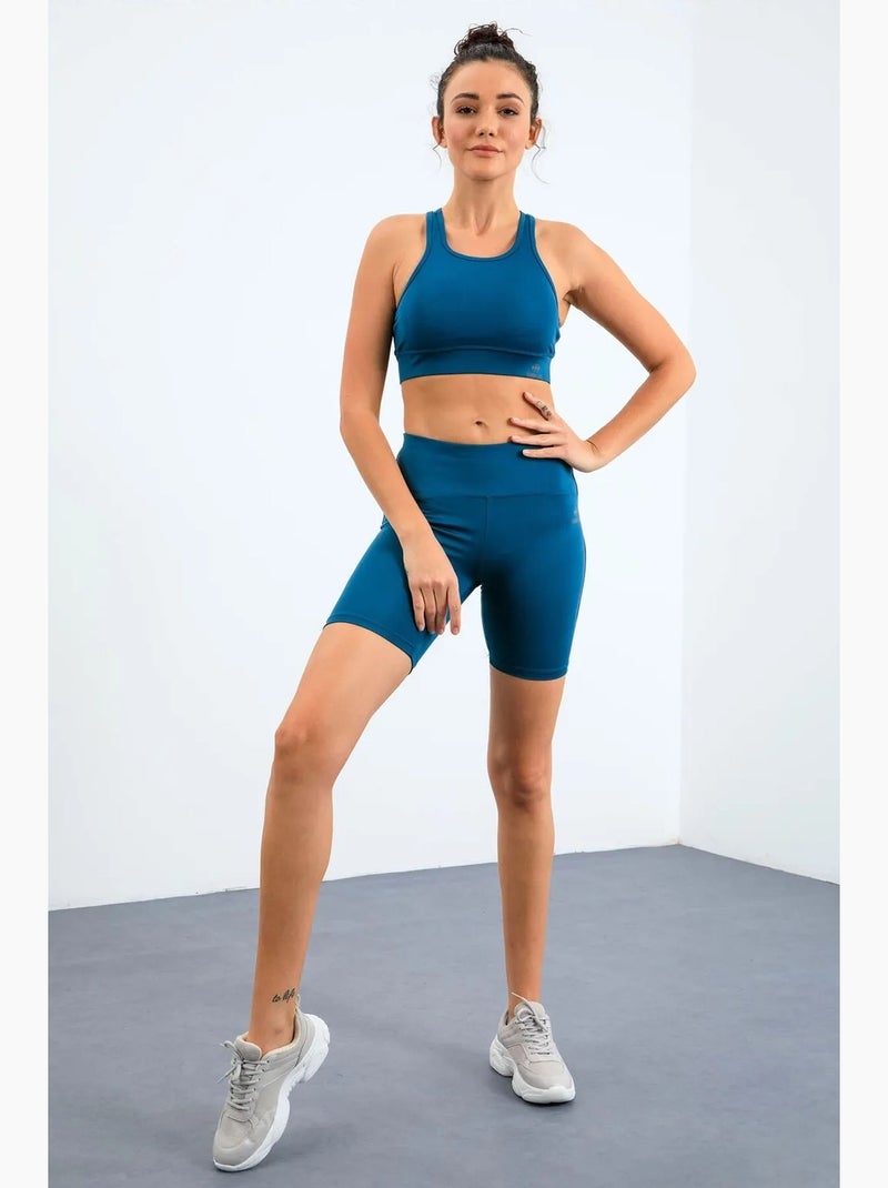 Conjunto active sem mangas de cintura subida tommy Azul-aqua - Kiabi