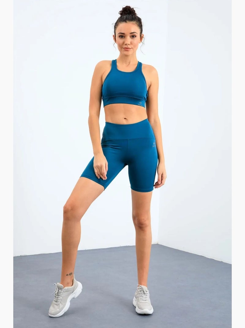 Conjunto active sem mangas de cintura subida tommy Azul-aqua - Kiabi