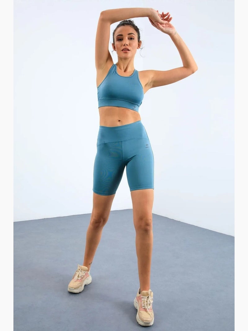 Conjunto active sem mangas de cintura subida tommy Azul - Kiabi