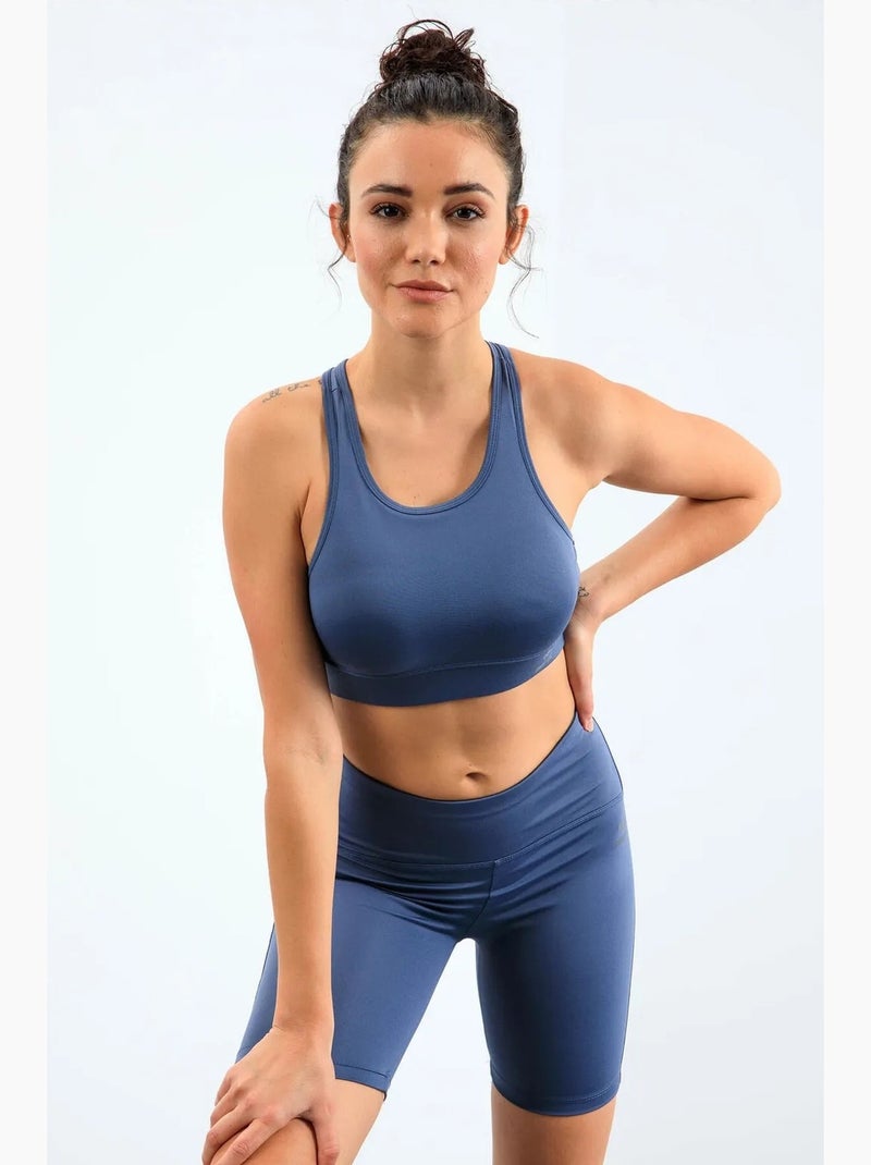 Conjunto active sem mangas de cintura subida tommy Azul-safira - Kiabi