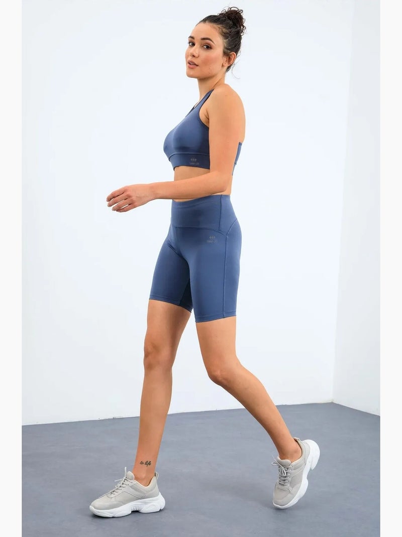 Conjunto active sem mangas de cintura subida tommy Azul-safira - Kiabi