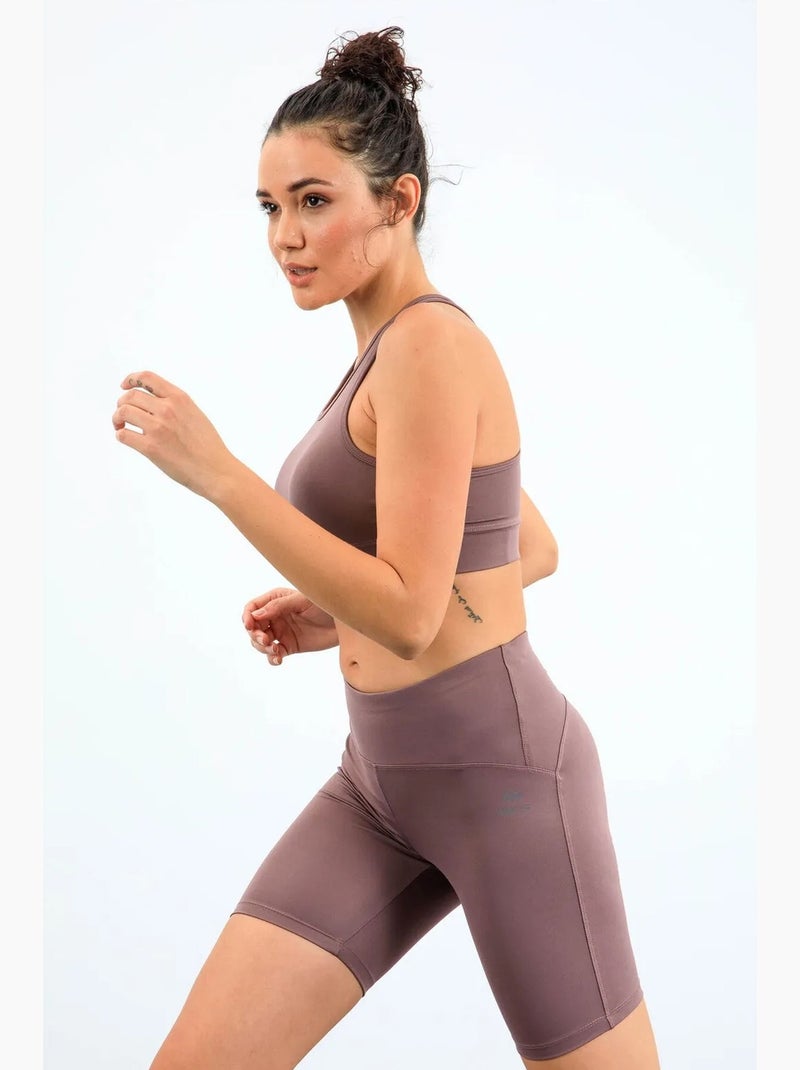 Conjunto active sem mangas de cintura subida tommy Malva - Kiabi