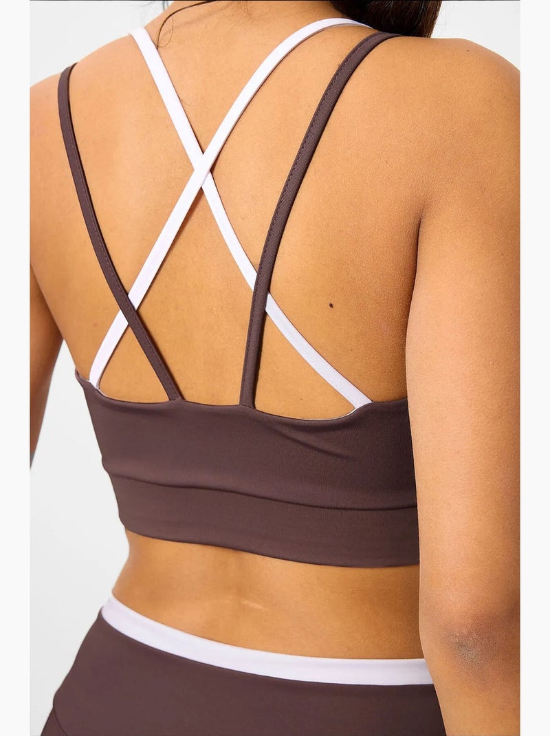 Conjunto active slim fit sem alças tommy Castanho-escuro - Kiabi