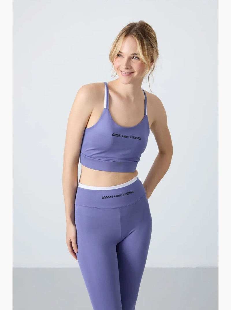 Conjunto active slim fit sem alças tommy Lavanda - Kiabi