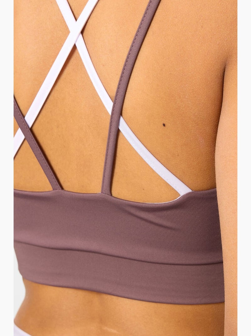Conjunto active slim fit sem alças tommy Malva - Kiabi