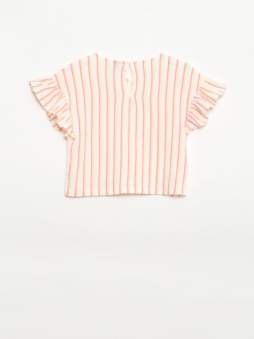 Conjunto às riscas t-shirt + calças - 2 peças - Kiabi