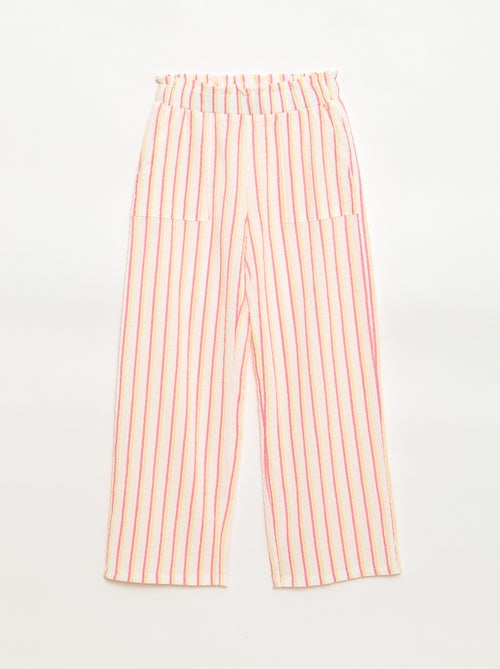 Conjunto às riscas t-shirt + calças - 2 peças - Kiabi