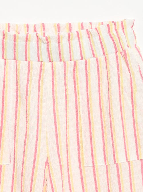 Conjunto às riscas t-shirt + calças - 2 peças - Kiabi