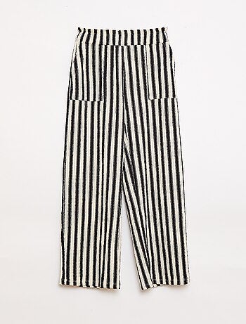 Conjunto às riscas t-shirt + calças - 2 peças