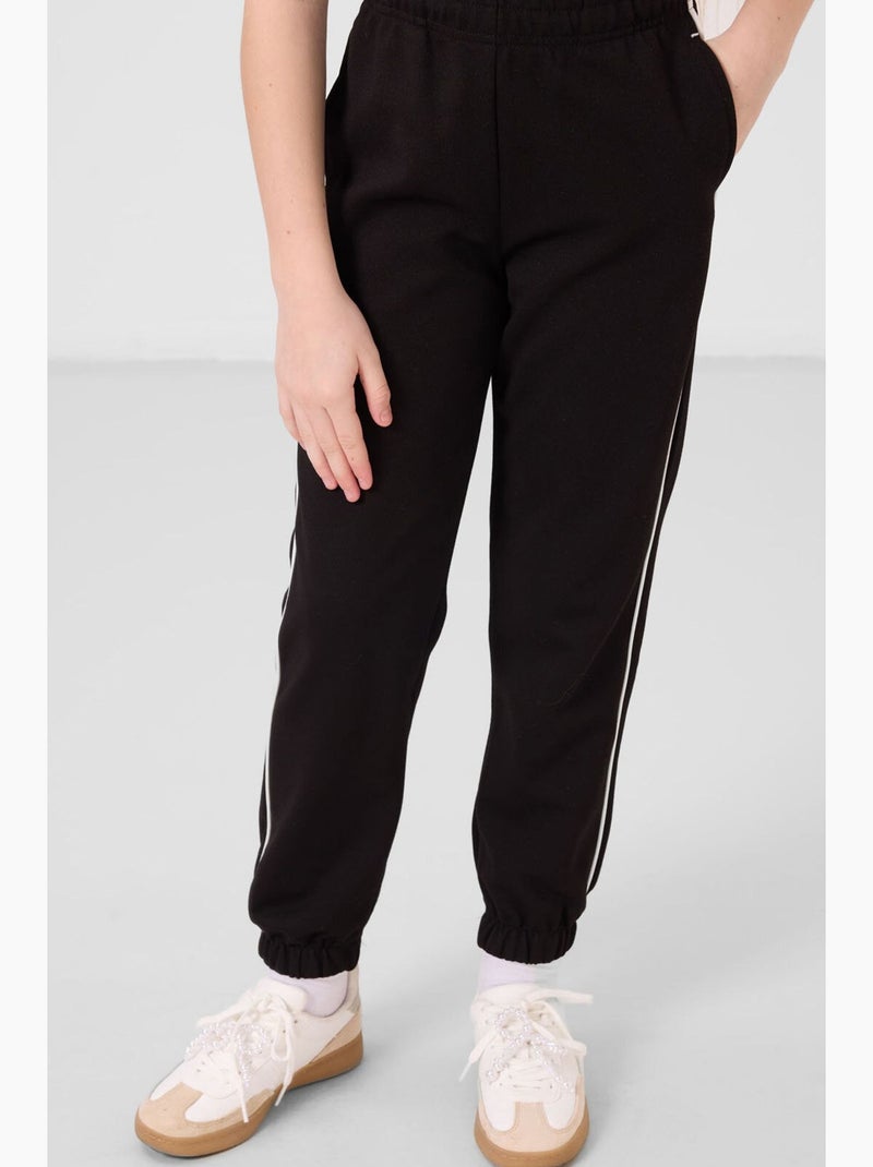 Conjunto ativo em mistura de algodão tommy Preto - Kiabi