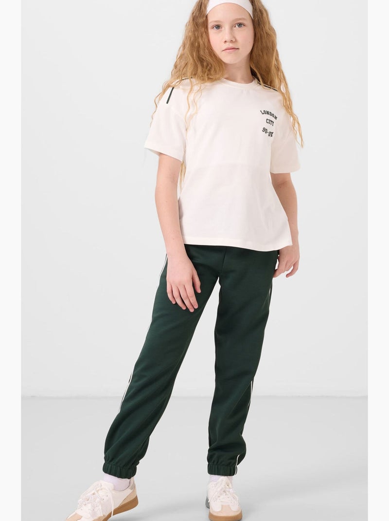 Conjunto ativo em mistura de algodão tommy Verde escuro - Kiabi