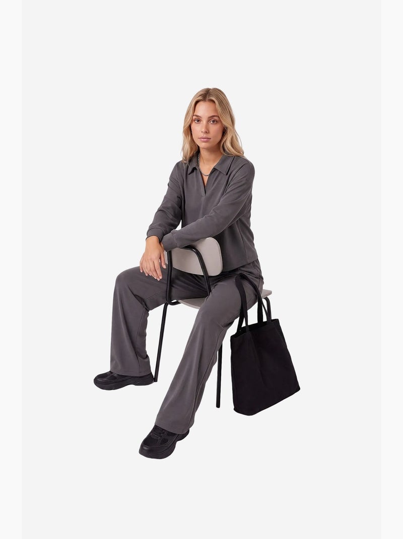 Conjunto ativo feminino tommy Cinza-preto - Kiabi