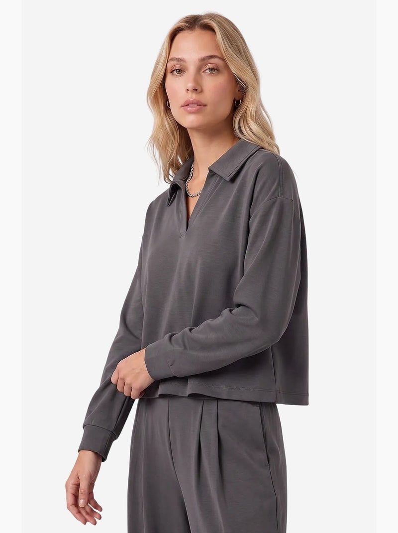 Conjunto ativo feminino tommy Cinza-preto - Kiabi