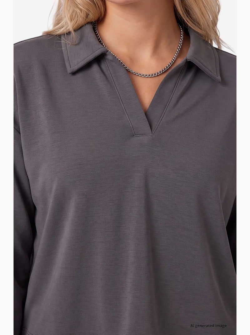 Conjunto ativo feminino tommy Cinza-preto - Kiabi
