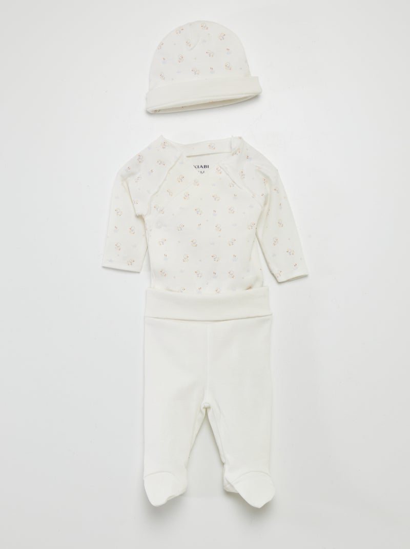 Conjunto babygro + calças 'Disney' BRANCO - Kiabi