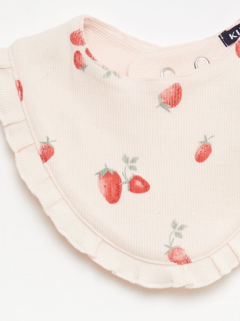 Conjunto babygrow + babete + body - 3 peças Rosa - Kiabi