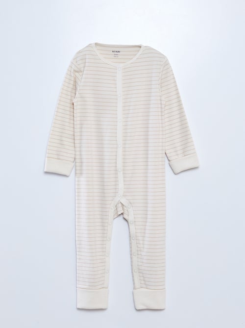 Conjunto babygrow + body + babete - 3 peças - Kiabi