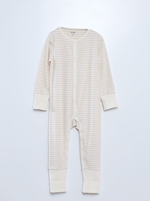 Conjunto babygrow + body + babete - 3 peças - Kiabi