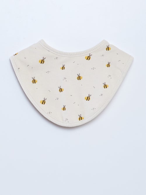 Conjunto babygrow + body + babete - 3 peças - Kiabi