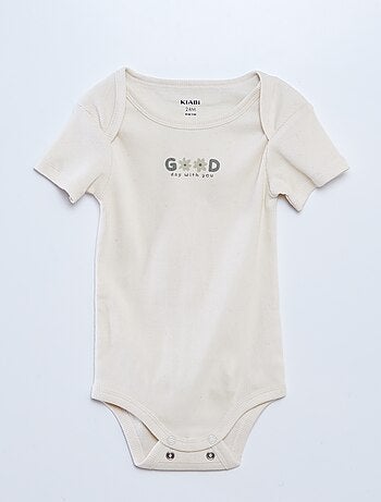 Conjunto babygrow + body + babete - 3 peças
