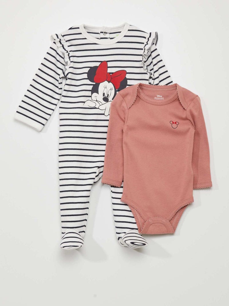 Conjunto babygrow + body 'Disney'  - 2 peças Minnie - Kiabi