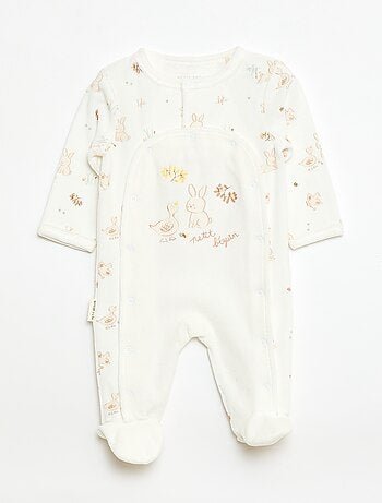 Conjunto babygrow + body + peluche - 3 peças