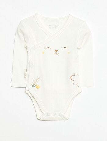 Conjunto babygrow + body + peluche - 3 peças