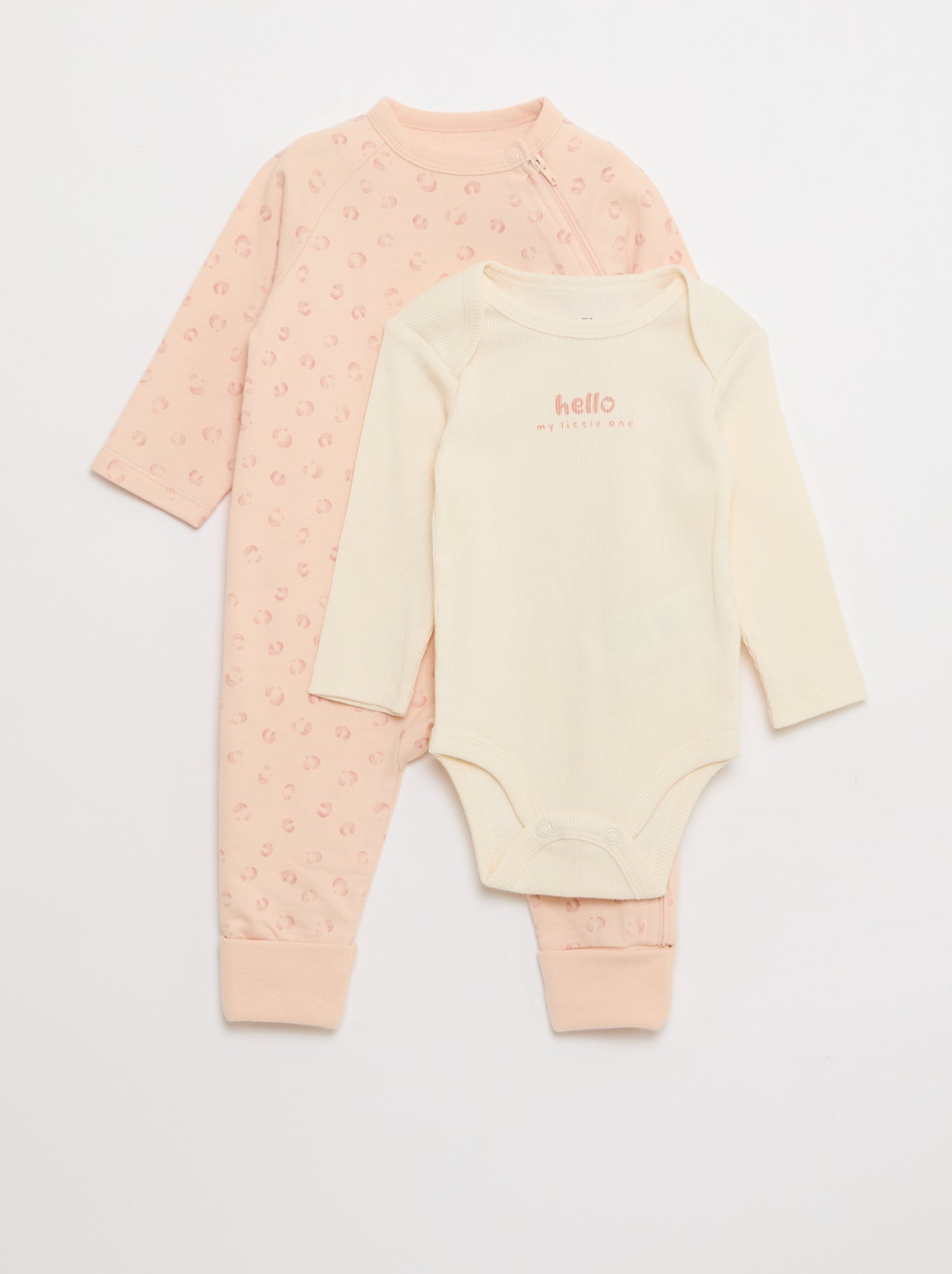 Conjunto babygrow em fleece leve & body