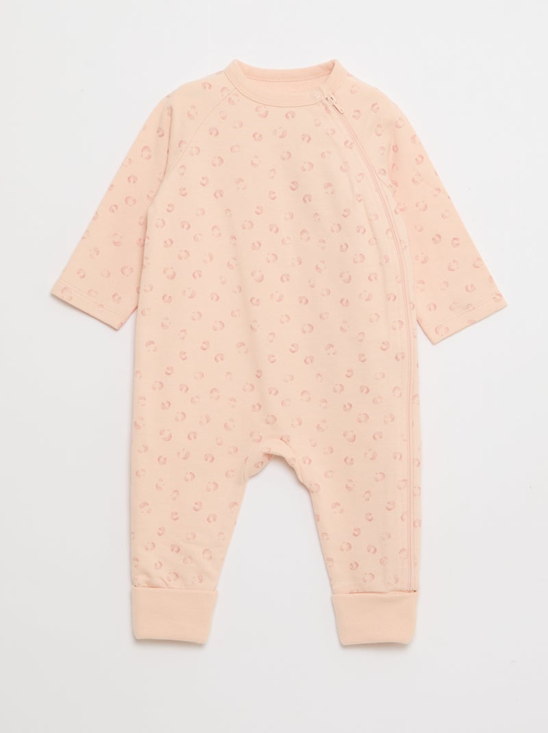 Conjunto babygrow em fleece leve & body Rosa - Kiabi