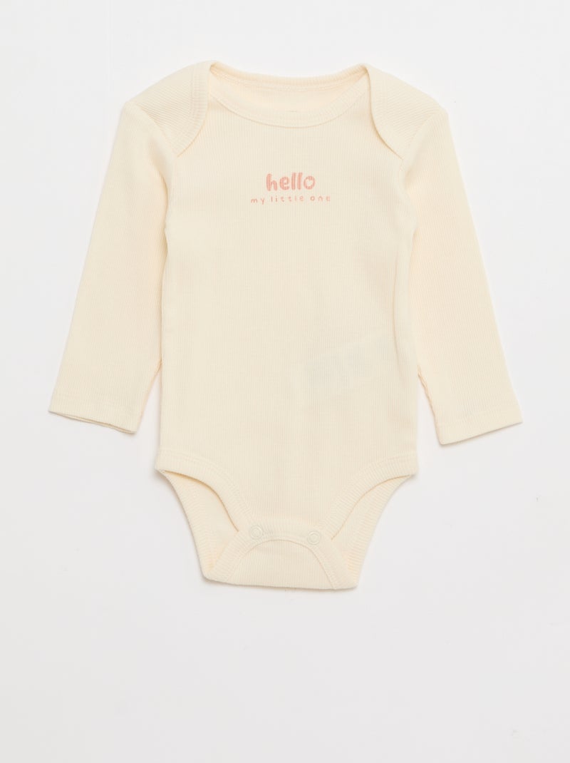 Conjunto babygrow em fleece leve & body Rosa - Kiabi