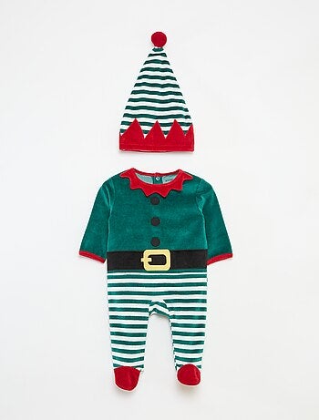 Conjunto babygrow + gorro Natal