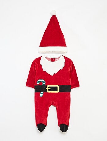 Conjunto babygrow + gorro Natal