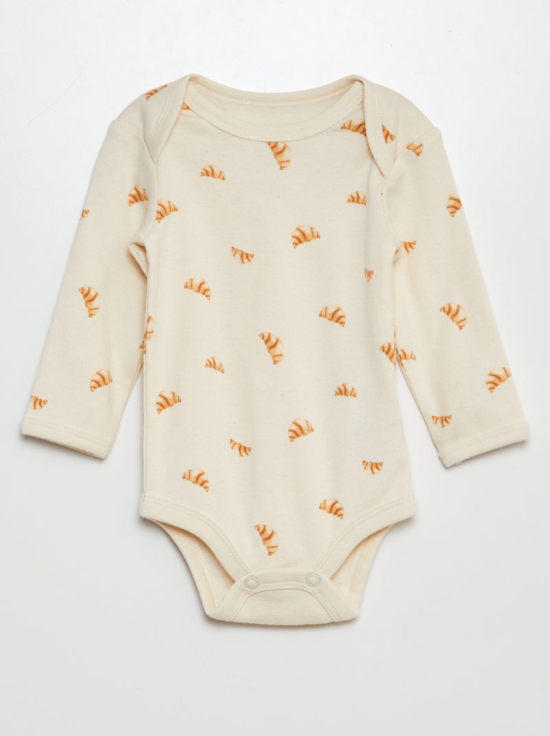 Conjunto babygrow jardineiras + body - 2 peças BRANCO - Kiabi