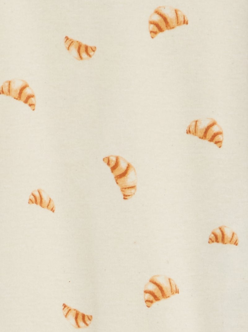 Conjunto babygrow jardineiras + body - 2 peças BRANCO - Kiabi