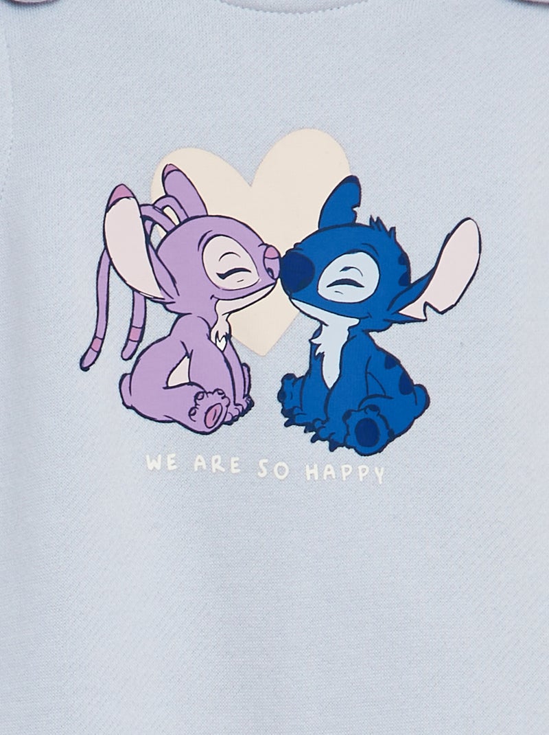 Conjunto babygrow jardineiras + body 'Stitch' - 2 peças AZUL - Kiabi