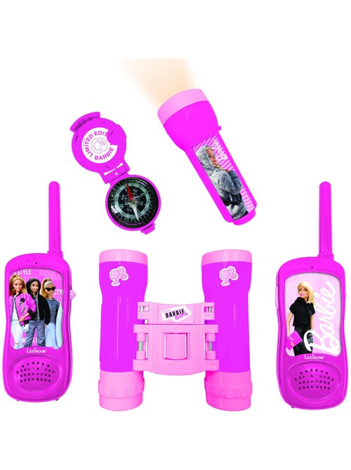Conjunto barbie aventura com walkie talkies até 120 m, binóculos e bússola - Kiabi