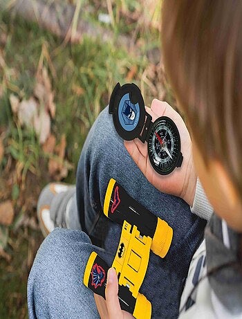 Conjunto batman aventura com walkie talkies até 120 m, binóculos e bússola