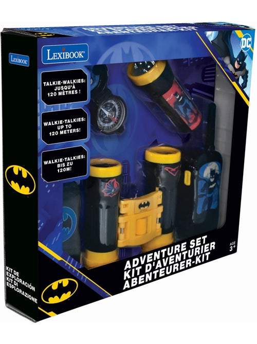 Conjunto batman aventura com walkie talkies até 120 m, binóculos e bússola - Kiabi