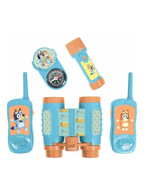 Conjunto bluey aventura com walkie talkies até 120 m, binóculos e bússola - Kiabi