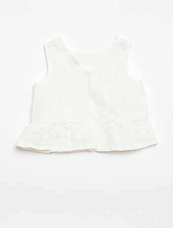 Conjunto blusa + calças com bordados - 2 peças