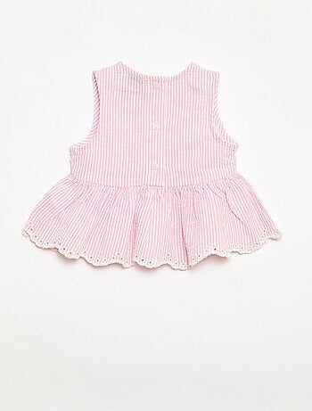 Conjunto blusa + calças Vichy - 2 peças