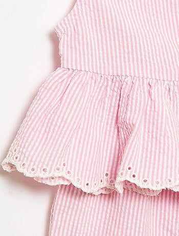 Conjunto blusa + calças Vichy - 2 peças