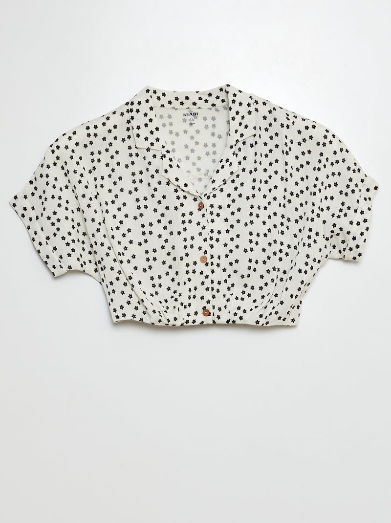 Conjunto blusa + calções - 2 peças BRANCO - Kiabi