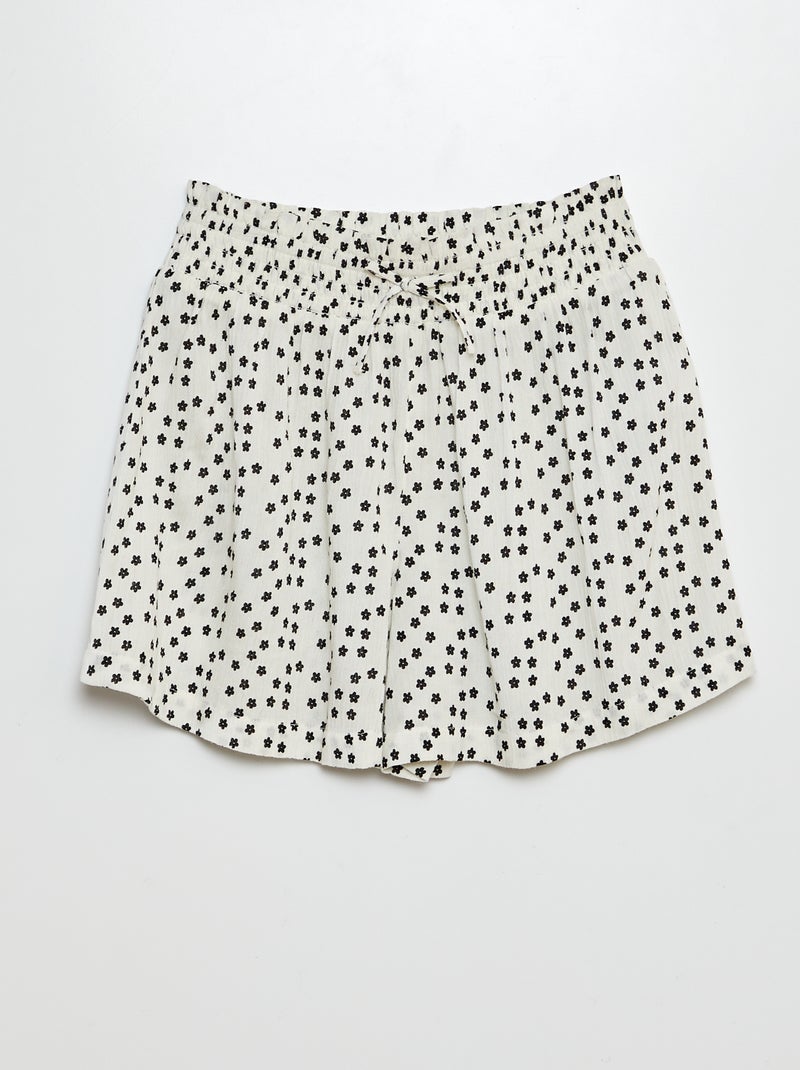 Conjunto blusa + calções - 2 peças BRANCO - Kiabi