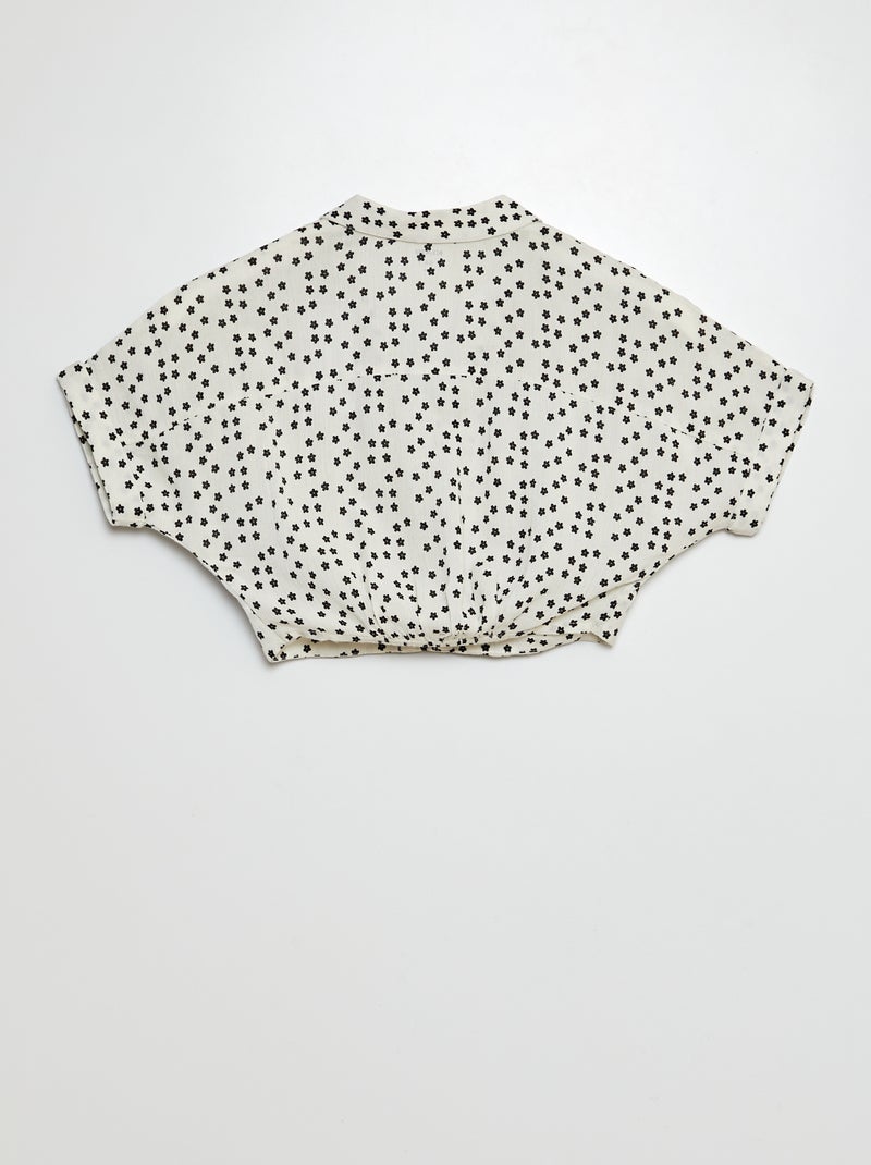Conjunto blusa + calções - 2 peças BRANCO - Kiabi